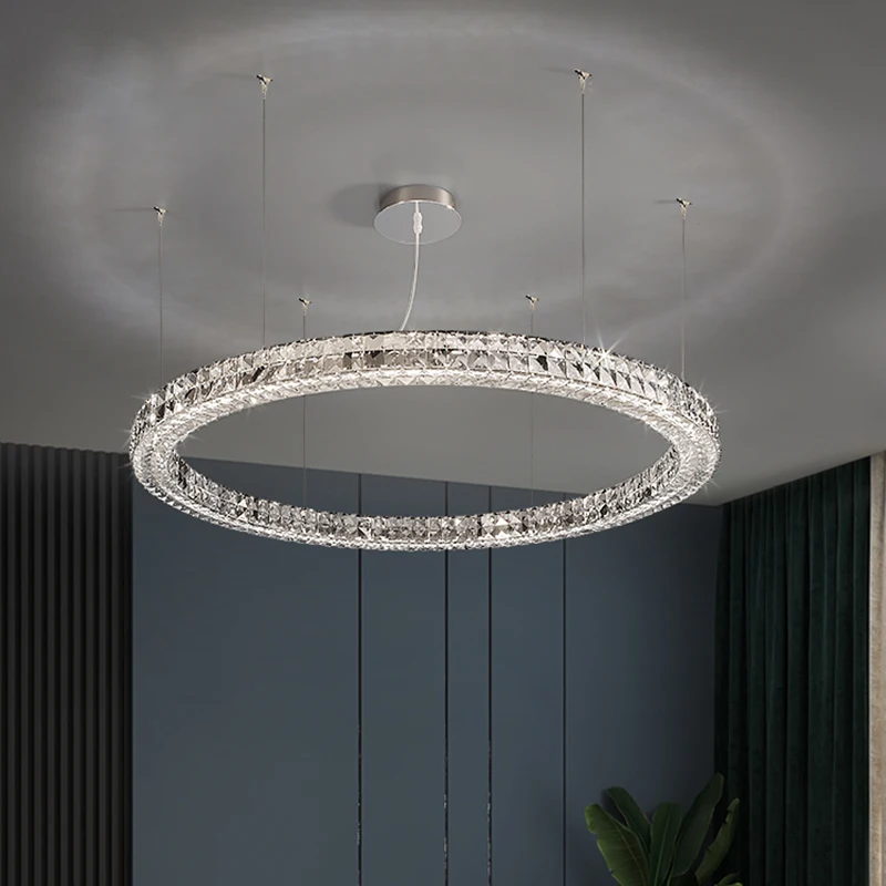 Modern Luxury Crystal Led Pendant Lights Living Dining Room Decor Led Pendant Lamp Bedroom Chrome Steel Hanging Light Luminaire
Modern Luxury Crystal Led Pendant Lights Living Dining Room Decor Led Pendant Lamp Bedroom Chrome Steel Hanging Light Luminaire