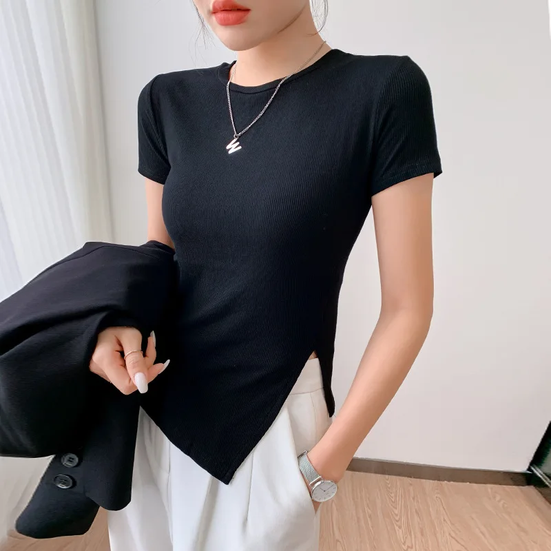 MRMT 2024 Brand New Irregular t-Shirt Women's Short Sleeve Design Slit Slim Top Women's t Shirt t-Shirt For Female Tshirt
MRMT 2024 Brand New Irregular t-Shirt Women's Short Sleeve Design Slit Slim Top Women's t Shirt t-Shirt For Female Tshirt