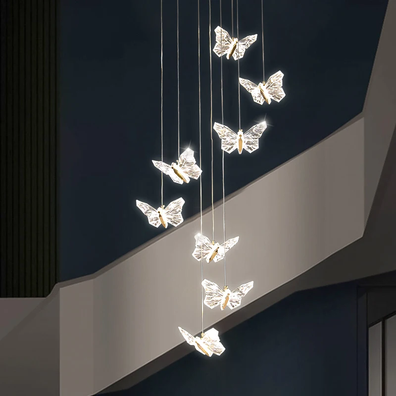 Duplex staircase long chandelier villa loft apartment high living room large chandelier revolving dining room stairwell lamp
Duplex staircase long chandelier villa loft apartment high living room large chandelier revolving dining room stairwell lamp