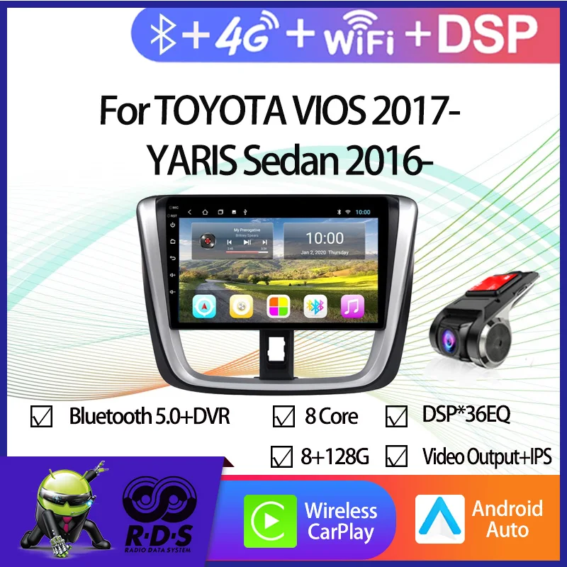 Android Car GPS Navigation For TOYOTA VIOS 2017-/YARIS Sedan 2016- Auto Radio Stereo Multimedia Player Support USB DVR
Android Car GPS Navigation For TOYOTA VIOS 2017-/YARIS Sedan 2016- Auto Radio Stereo Multimedia Player Support USB DVR