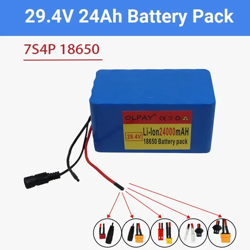 New 7S4P 24v 24Ah Liion Battery Pack 29.4v 24Ah Electric Bicycle Motor Ebike Scooter 18650 Lithium Batteries with BMS
New 7S4P 24v 24Ah Liion Battery Pack 29.4v 24Ah Electric Bicycle Motor Ebike Scooter 18650 Lithium Batteries with BMS