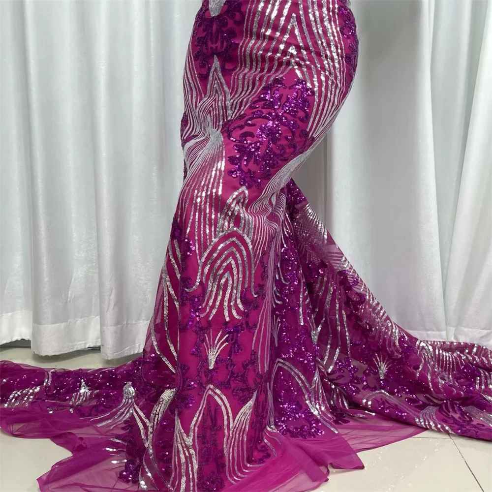 5 Yards African Lace Fabric 2023 High Quality French Mesh Lace Fabric With Sequins Nigerian Lace Fabric For Sewing Wedding Dress
5 Yards African Lace Fabric 2023 High Quality French Mesh Lace Fabric With Sequins Nigerian Lace Fabric For Sewing Wedding Dress