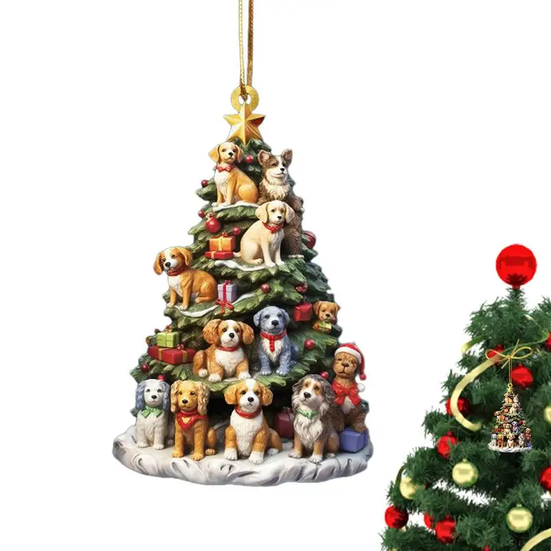 

Милый подвесной орнамент для рождества 2D, акриловые украшения для рождественской елки, Рождественский маленький орнамент для рождественского декора, подходит