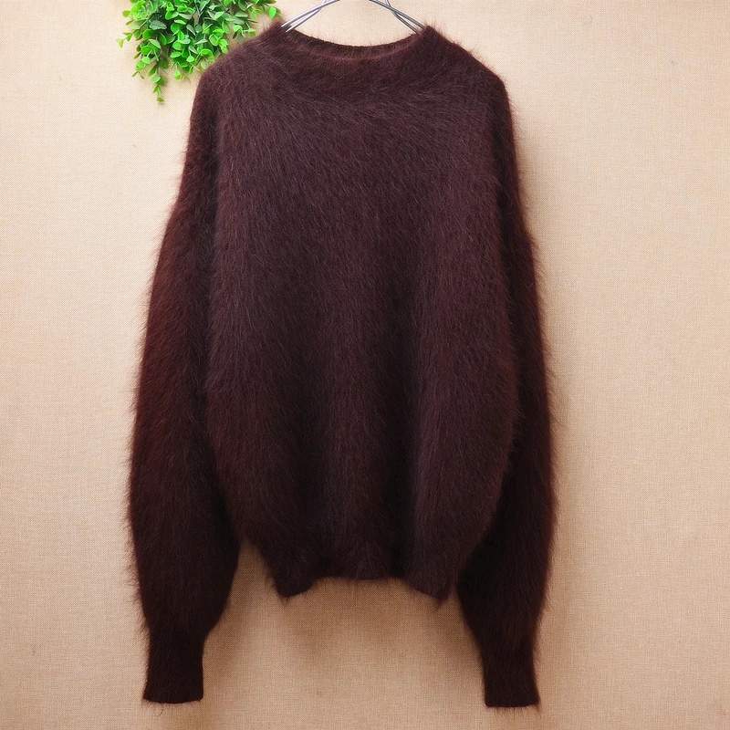Female Women Fall Winter Clothing Hairy Mink Cashmere Knitted O-Neck Long Sleeves Loose Pullover Angora Fur Jumper Sweater Pull
Female Women Fall Winter Clothing Hairy Mink Cashmere Knitted O-Neck Long Sleeves Loose Pullover Angora Fur Jumper Sweater Pull