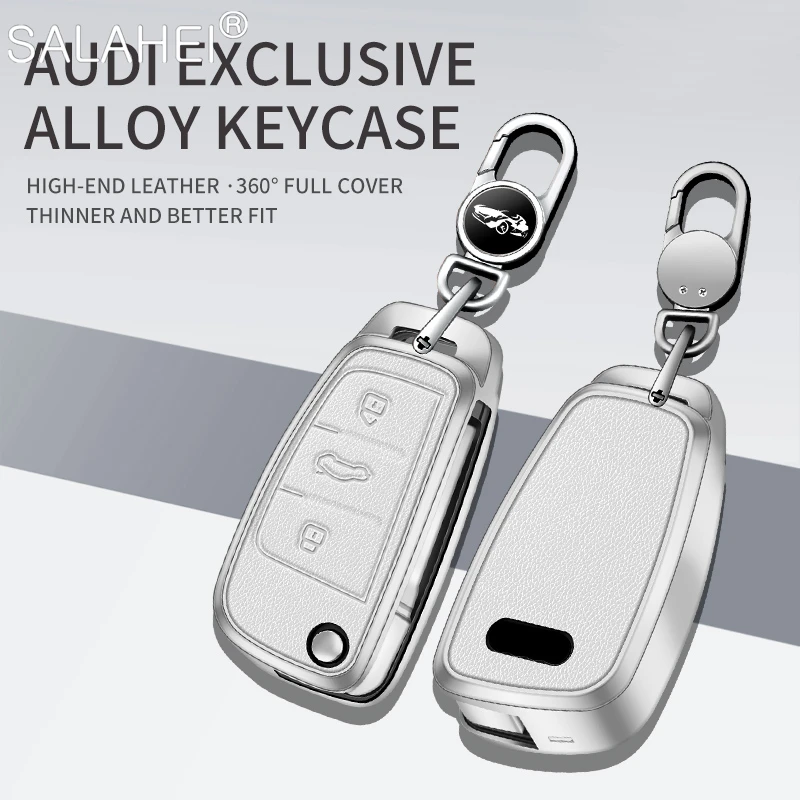 

Aluminum Alloy Car Remote Key Case Cover Shell Fob For Audi A1 A3 A4 8P 8L 8V A5 B6 B7 A6 A7 C5 C6 Q3 Q5 Q7 4F S3 S4 S6 RS3 TT