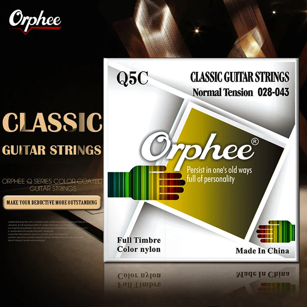 Orphee Q5C Series Classical Guitar Strings Black Nylon Wire Pure Copper Wound Guitarra Stings Guitar Accessories & Parts
Orphee Q5C Series Classical Guitar Strings Black Nylon Wire Pure Copper Wound Guitarra Stings Guitar Accessories & Parts