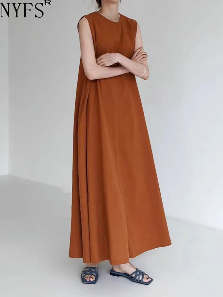 NYFS 2024 Summer New Korea Woman Dress Vestidos Robe Elbise Loose Plus Size Solid Sleeveless Vest Long Dresses
NYFS 2024 Summer New Korea Woman Dress Vestidos Robe Elbise Loose Plus Size Solid Sleeveless Vest Long Dresses