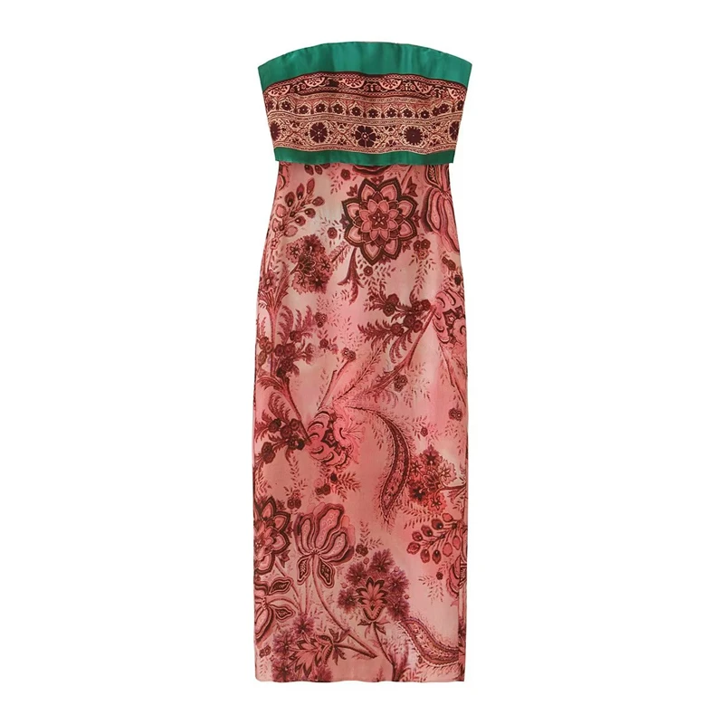 2023 Summer New Sexy Slim Print Contrasting Color Tube Top Dress One Collar Sleeveless Strapless Slit Fashion Long Dress
2023 Summer New Sexy Slim Print Contrasting Color Tube Top Dress One Collar Sleeveless Strapless Slit Fashion Long Dress