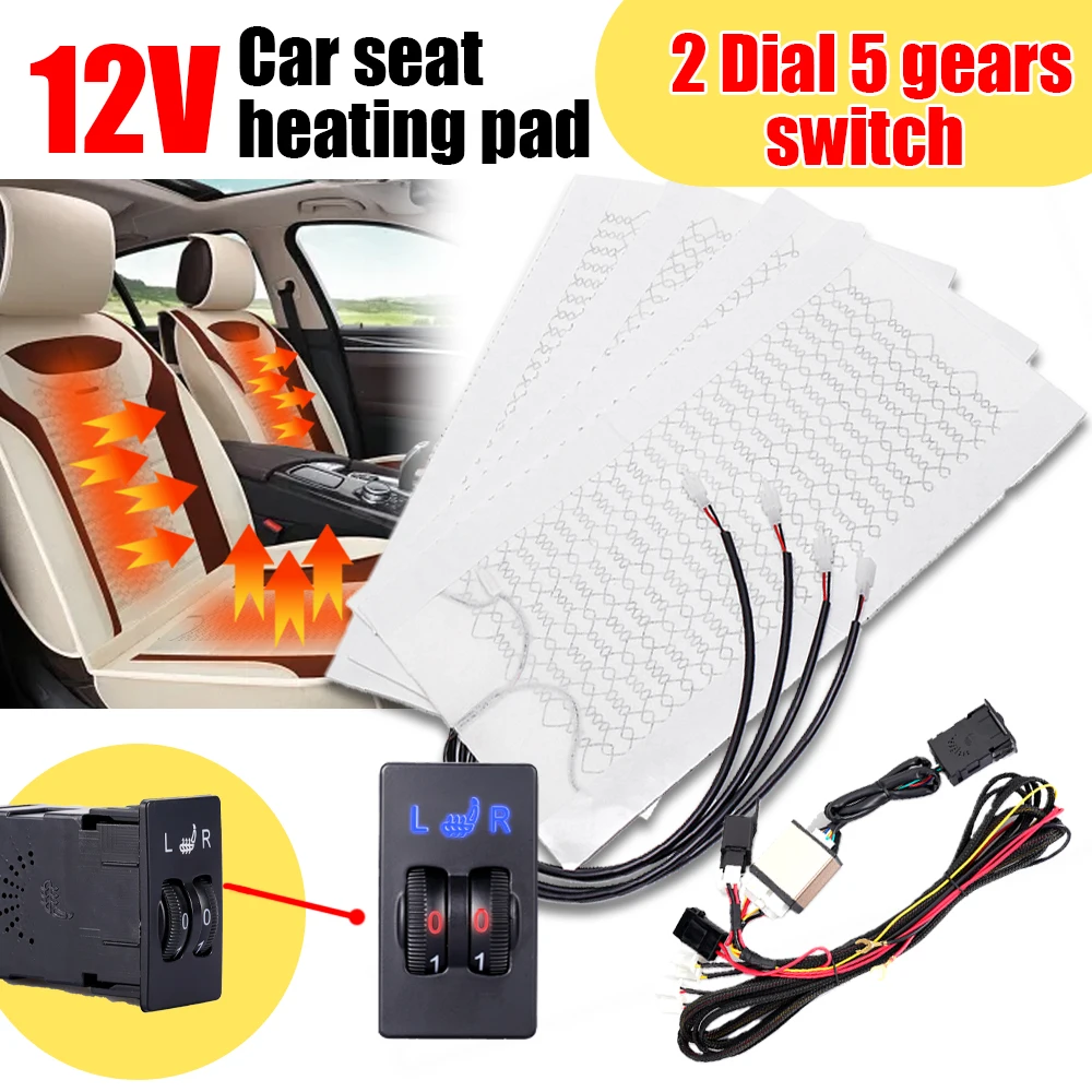 12V Universal 5/6 Level Round switch 12V Carbon Fiber Universal Car Heated heating Heater Seat Pads Winter Warmer Seat Covers KI
12V Universal 5/6 Level Round switch 12V Carbon Fiber Universal Car Heated heating Heater Seat Pads Winter Warmer Seat Covers KI