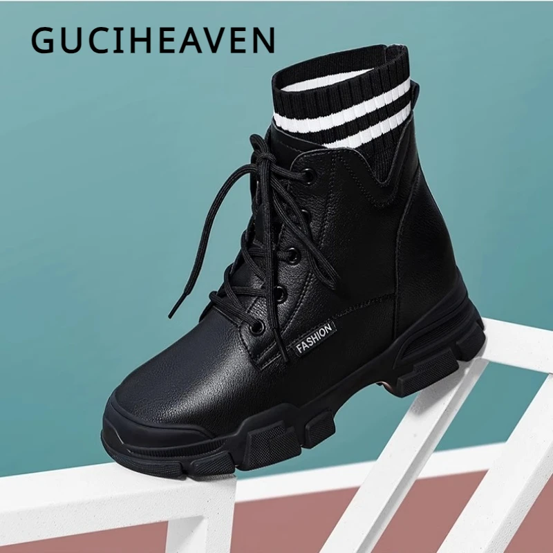 Women's new Martin boots Autumn/Winter black short plush warm heightening shoes Fashion outdoor casual ankle boots
Women's new Martin boots Autumn/Winter black short plush warm heightening shoes Fashion outdoor casual ankle boots