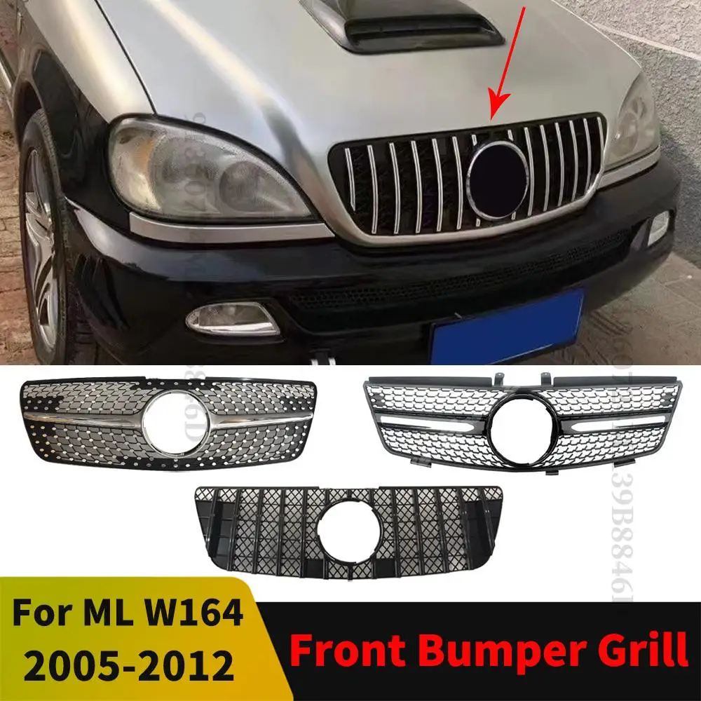 Modified Hood Inlet Mesh Diamond GT Front Bumper Grille Racing Grill For Mercedes Benz ML W164 2005-2012 350 500 300 550 Tuning
Modified Hood Inlet Mesh Diamond GT Front Bumper Grille Racing Grill For Mercedes Benz ML W164 2005-2012 350 500 300 550 Tuning