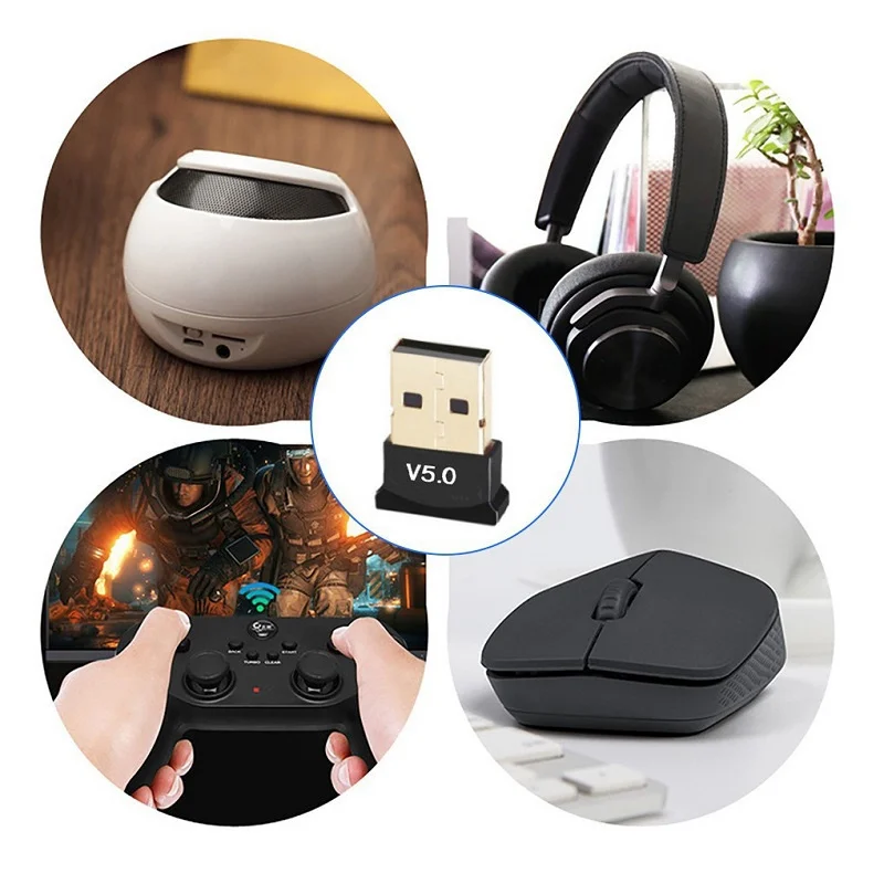 Bluetooth 5.0 Receiver Audio Adapter Transmitter Dongle Transmitter for PC Computer Laptop Gamepad Earphone Printer Devices
Bluetooth 5.0 Receiver Audio Adapter Transmitter Dongle Transmitter for PC Computer Laptop Gamepad Earphone Printer Devices