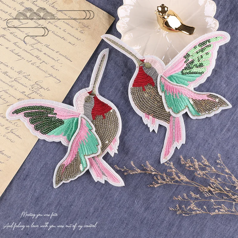 1 Pair Sequin Embroidered Hummingbird Motif Patches Diy Clothing Sew On Clothes Stripes Badge Appliques Stickers Motif
1 Pair Sequin Embroidered Hummingbird Motif Patches Diy Clothing Sew On Clothes Stripes Badge Appliques Stickers Motif