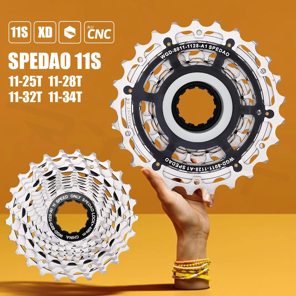 Spedao SLR2 Bicycle Cassette 11s 25/28/32/34T CNC Ultralight Road Bike Freewheel 11 Speed K7 HG Sprocket For R9100 Bike Parts
Spedao SLR2 Bicycle Cassette 11s 25/28/32/34T CNC Ultralight Road Bike Freewheel 11 Speed K7 HG Sprocket For R9100 Bike Parts