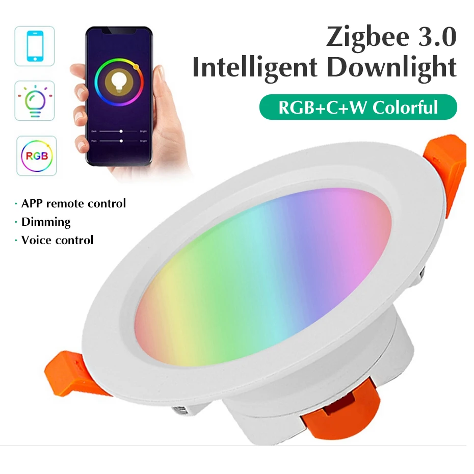 LED Downlight WiFi TUYA Smart Life Dimming Spot Bluetooth lamp 5W 7W 9W RGB Change Warm Cool light Work with Alexa Google Home
LED Downlight WiFi TUYA Smart Life Dimming Spot Bluetooth lamp 5W 7W 9W RGB Change Warm Cool light Work with Alexa Google Home