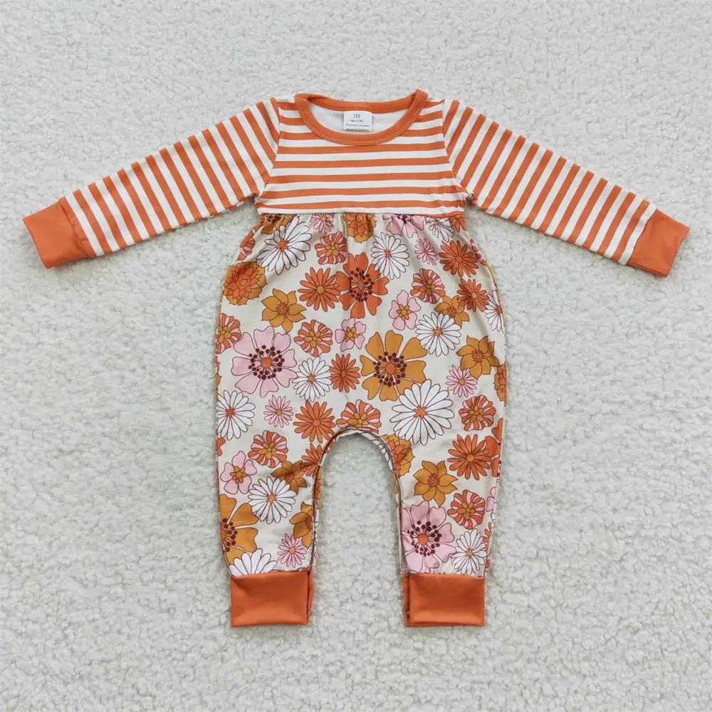 Baby Girl Floral Long Sleeves Orange Stripes Romper Kids Toddler One-piece Newborn Coverall Bodysuit Snap Botton Flower Jumpsuit
Baby Girl Floral Long Sleeves Orange Stripes Romper Kids Toddler One-piece Newborn Coverall Bodysuit Snap Botton Flower Jumpsuit