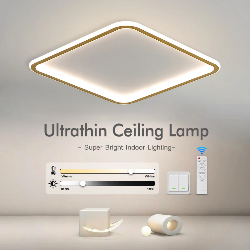 Smart Led Ceiling Light Round/Square Ultrathin Lamp 58W 48W 36W 24W Ceiling Lights Lighting Fixtures for Living Room Lighting
Smart Led Ceiling Light Round/Square Ultrathin Lamp 58W 48W 36W 24W Ceiling Lights Lighting Fixtures for Living Room Lighting