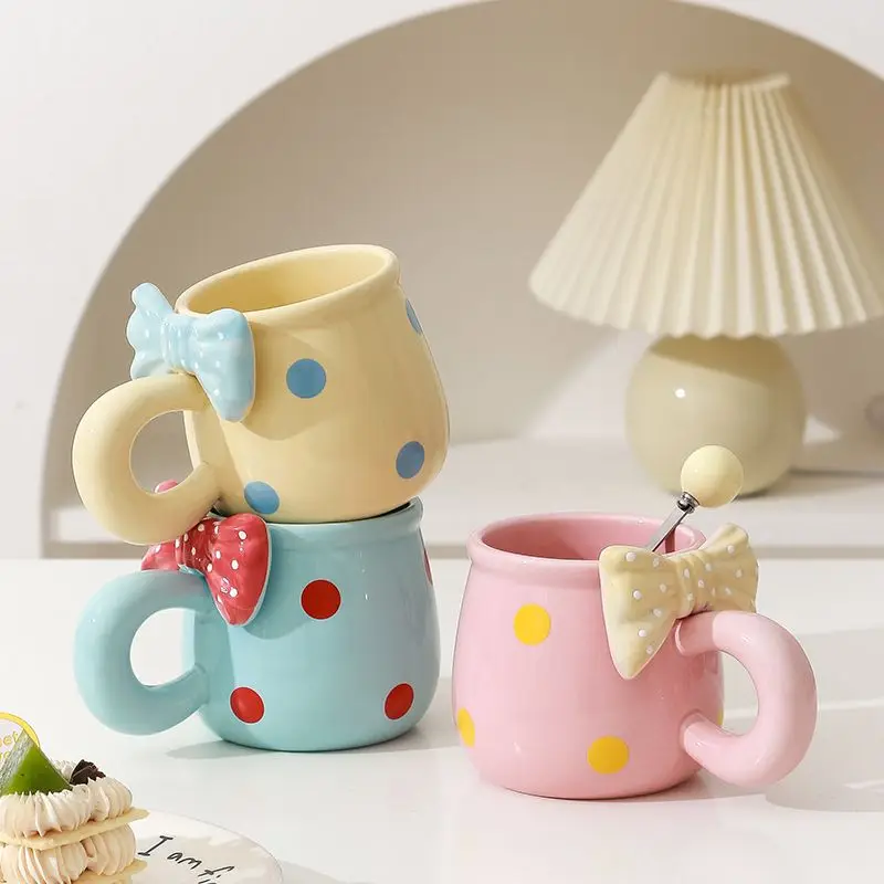 Bowtie Pink Coffee Cup Korean High Beauty Girl Heart Ceramic Mug with Spoon Girl School Home Breakfast Cup Drinkware
Bowtie Pink Coffee Cup Korean High Beauty Girl Heart Ceramic Mug with Spoon Girl School Home Breakfast Cup Drinkware