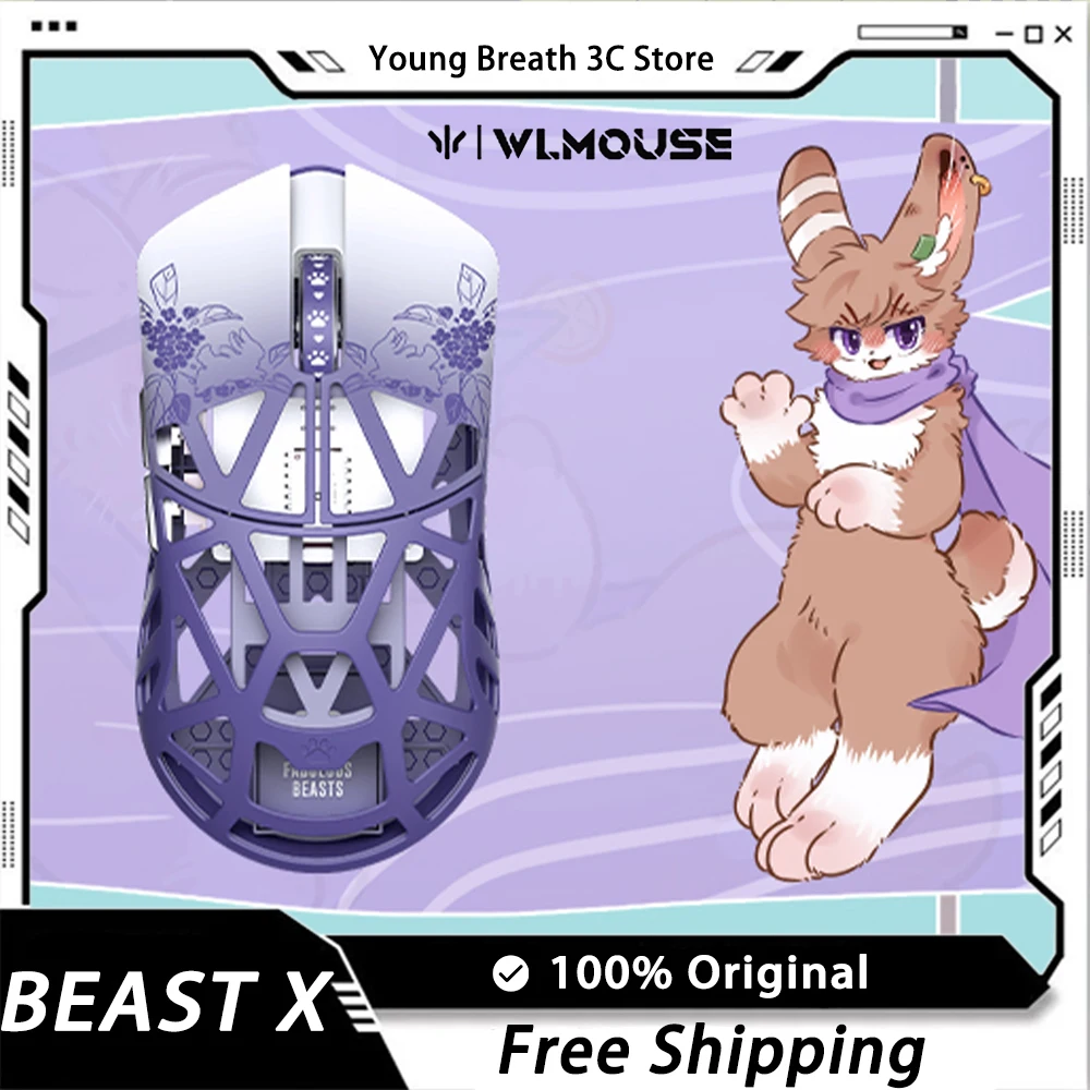 Wanling WLmouse Beast x Mouse 8K Dual Mode PAW3395 Magnesium Alloy Gaming Mouse Lightweight Pc Gamer Accessories Office Gifts
Wanling WLmouse Beast x Mouse 8K Dual Mode PAW3395 Magnesium Alloy Gaming Mouse Lightweight Pc Gamer Accessories Office Gifts