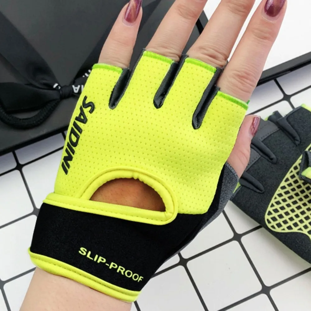 

Женские перчатки для йоги, дышащие нескользящие спортивные перчатки для бодибилдинга, тяжелой атлетики, фитнеса, тренировок, высокоэластичные варежки Halffinger