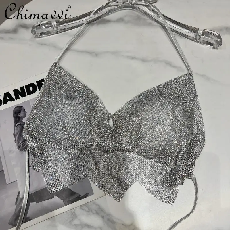 2023 Spring Clothes New Fashion Nightclub Rhinestone Armor Chain Top Sexy Shiny Performance Tube Top Beauty Back Sling Women 
2023 Spring Clothes New Fashion Nightclub Rhinestone Armor Chain Top Sexy Shiny Performance Tube Top Beauty Back Sling Women
