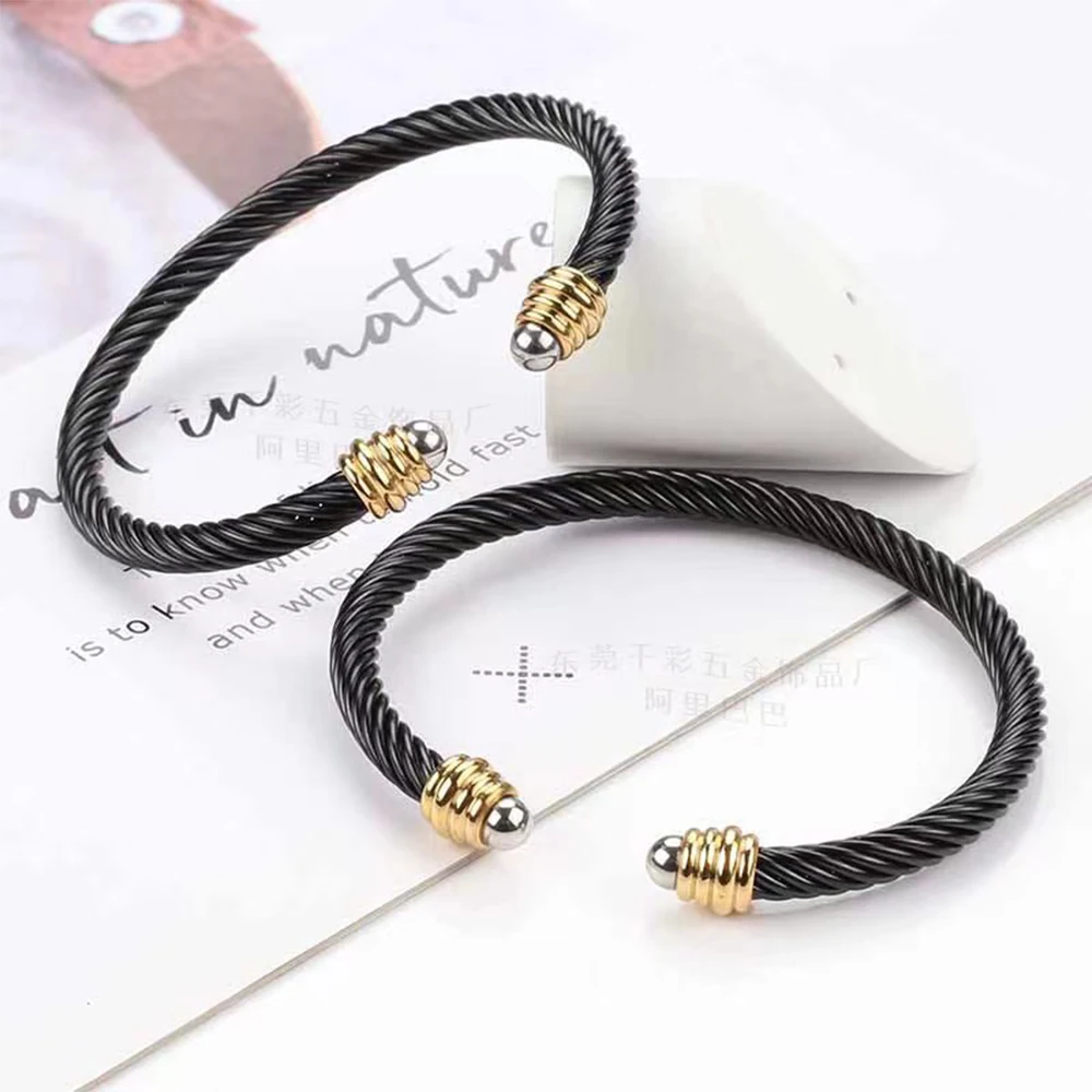 European and American fashion trend threaded rope bracelet with stainless steel opening inlaid bead bracelet for men and women
European and American fashion trend threaded rope bracelet with stainless steel opening inlaid bead bracelet for men and women
