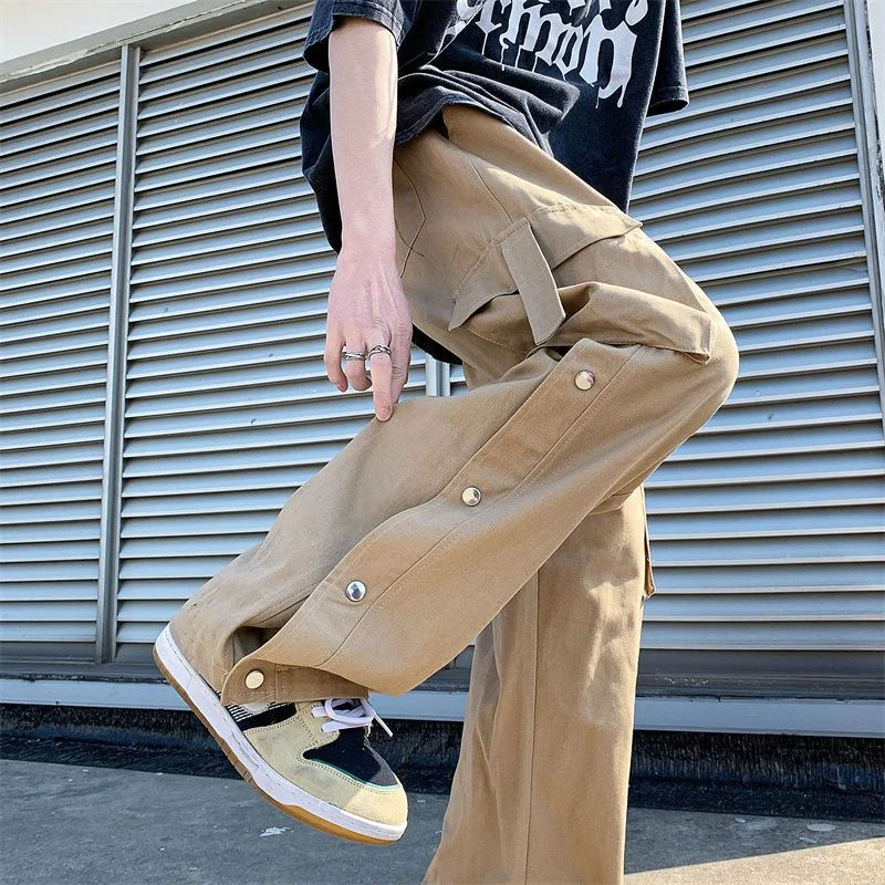 Mens Wide Leg Cargo Pants Designer High Street Single Breasted Overalls Baggy Pants Hip Hop Casual Straight New Fashion Trousers
Mens Wide Leg Cargo Pants Designer High Street Single Breasted Overalls Baggy Pants Hip Hop Casual Straight New Fashion Trousers