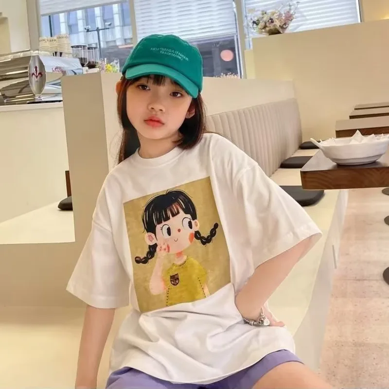 Cotton Tee Girls Fashion Clothes Teens Children's Clothing From 6 To 14 Years Print T-shirts Girl Tops Summer Crop Short Sleeve
Cotton Tee Girls Fashion Clothes Teens Children's Clothing From 6 To 14 Years Print T-shirts Girl Tops Summer Crop Short Sleeve