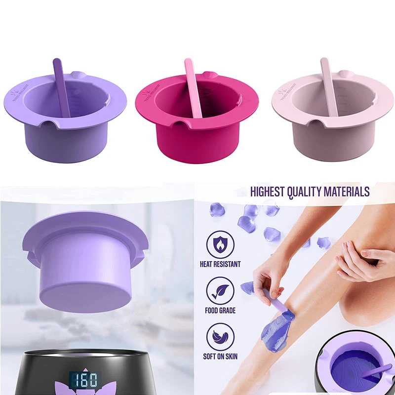 Wax Warmer Heat-resisting Silicone Bowls Hair Removal Wax Replacement Pot Bowls With Stirring Stick Hair Removal Beauty Mask Kit
Wax Warmer Heat-resisting Silicone Bowls Hair Removal Wax Replacement Pot Bowls With Stirring Stick Hair Removal Beauty Mask Kit