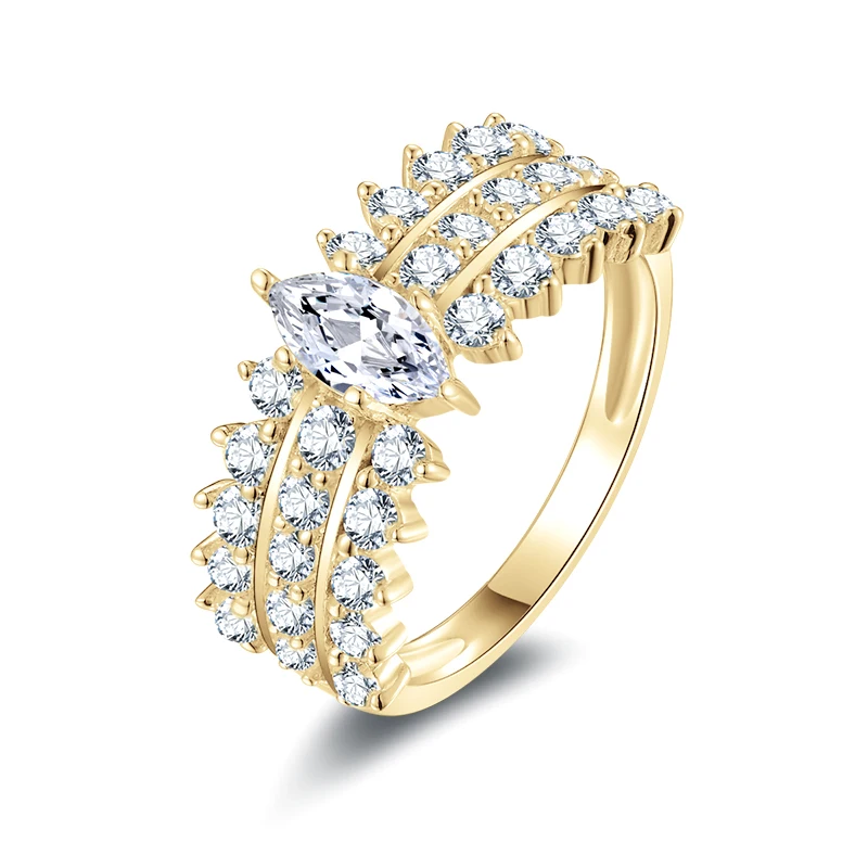 

Роскошные однотонные золотые кольца IOGOU 10K с основным бриллиантом, огранка маркиза 4*8 мм, D-образный цвет, бриллиантовые обручальные кольца, свадебные ювелирные изделия, подарок