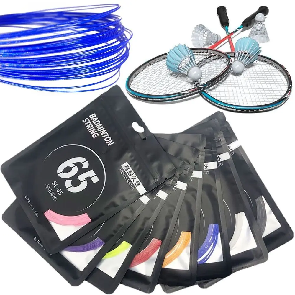 

2PCS/Pack Nylon Badminton Racket String Multicolor Dia.0.7mm Racquet Stringing High Quality Length 10M Badminton Racquet Wire
