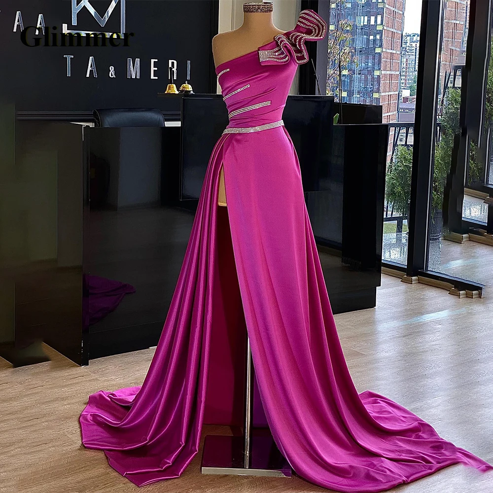 Glimmer Chic A Line Graduation Dresses Rhinestones Satin One-Shoulder Side Slit Pleat Sweep Train Robes De Soiree Personalised
Glimmer Chic A Line Graduation Dresses Rhinestones Satin One-Shoulder Side Slit Pleat Sweep Train Robes De Soiree Personalised