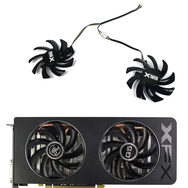 

Sapphire 85MM 4PIN FDC10H12S9-C FD7010H12S for R9 270X 280X XFX R9 280X 390/390X 8G RX470 RX570 RX580 graphics card cooling fan