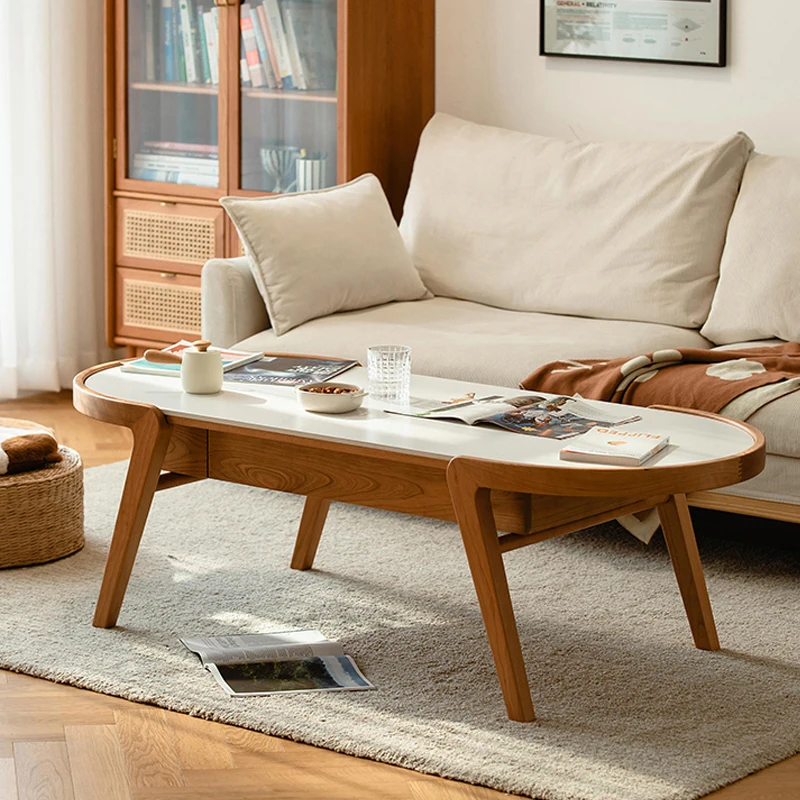 Nordic solid wood rock board tea table, living room, small household, minimalist oval small tea table, small table, cream style
Nordic solid wood rock board tea table, living room, small household, minimalist oval small tea table, small table, cream style