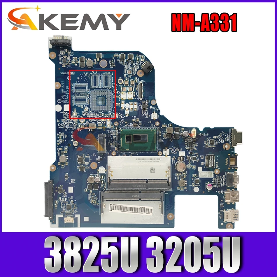 Akemy NM-A331 for Lenovo B70-80 G70-80 Z70-80 Z70-70 G70-70 B70-70 notebook motherboard Pentium CPU 3825U 3205U 100% test work |