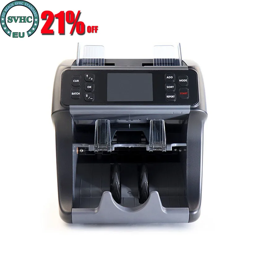 

Multi-Currency Mixed Banknote Sorter Bank Counters Value Machine FT-900 Automatic Money Counting Machine with Double CIS
