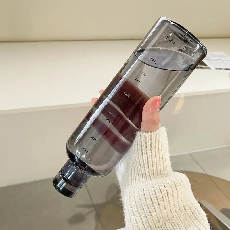 Transparent With Time Scale Water Bottle Creative Large Capacity Leakproof Drop-Resistant Plastic Drink Cup For Climb Travel New
Transparent With Time Scale Water Bottle Creative Large Capacity Leakproof Drop-Resistant Plastic Drink Cup For Climb Travel New