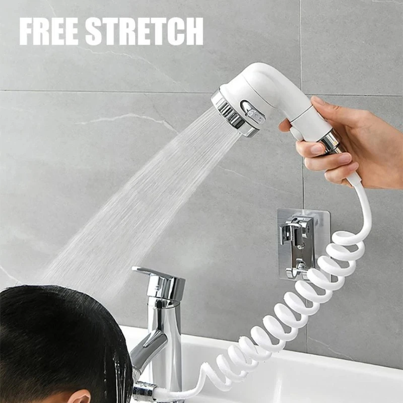 

New Shampoo Bed Pressurized Water Stop Shower Head Hair Salon Barber Shop Faucet Three Mode Nozzle Bathroom Accessories