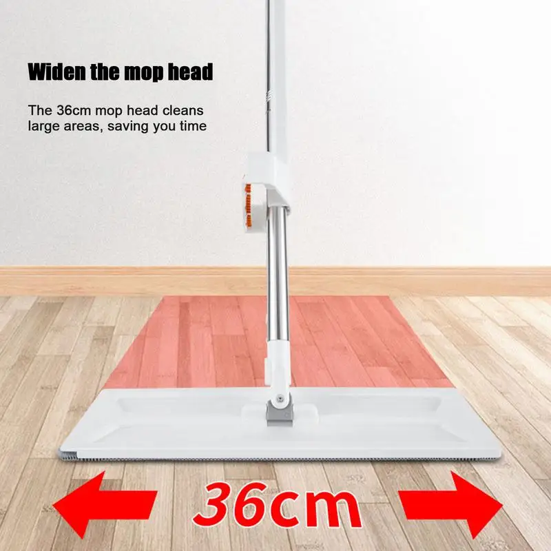 

Microfiber Floor Mops For Floor Cleaning Microfiber Flat Mop With Self Wringer And Stainless Steel Handle Wet Dry Dust Mop