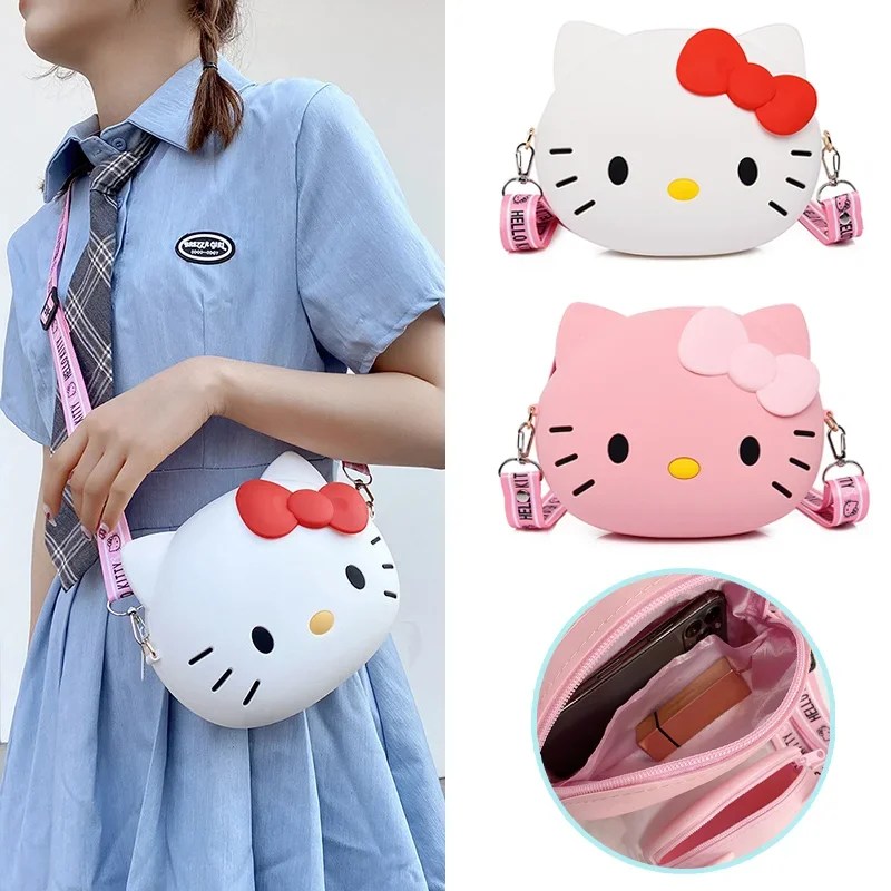 New Hello Kitty Messenger Bag Cartoon Silicone Small Bag 2023 Sanrio New Cute Crossbody Shoulder Bag Children's Size Coin Purse
New Hello Kitty Messenger Bag Cartoon Silicone Small Bag 2023 Sanrio New Cute Crossbody Shoulder Bag Children's Size Coin Purse