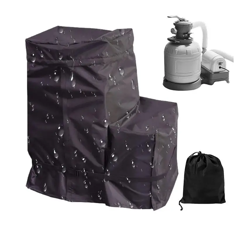 

Pool Pump Cover UV-Resistant Swimming Pool Heat Pump Protective Cover Waterproof Sand Filter Pump Cover For Above Ground Pools