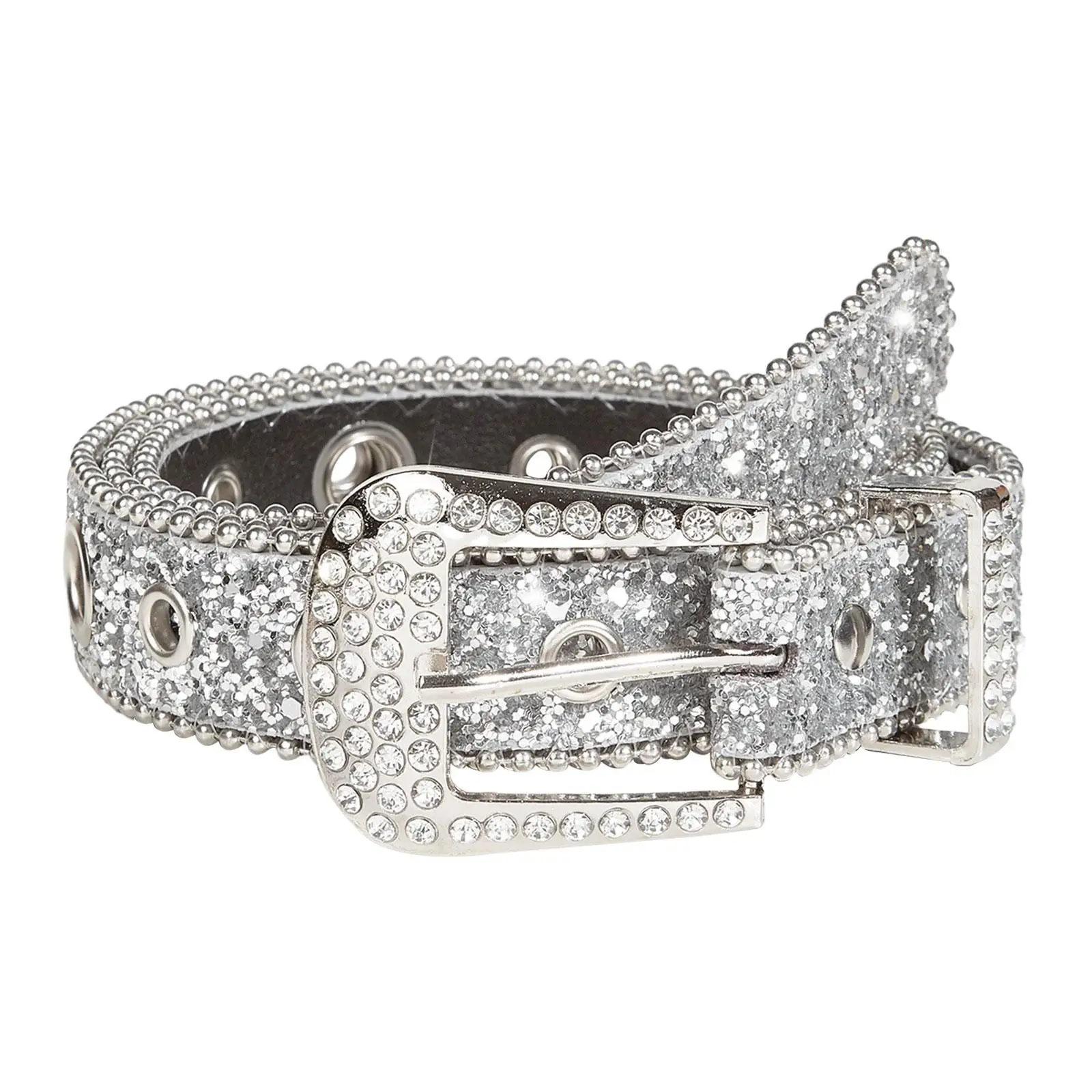 Rhinestone Belt Western Cowgirl Prong Buckle Adjustable Eyelet Belt PU Leather Belt Sequin Belt Jeans Skirt Formal Dress
Rhinestone Belt Western Cowgirl Prong Buckle Adjustable Eyelet Belt PU Leather Belt Sequin Belt Jeans Skirt Formal Dress