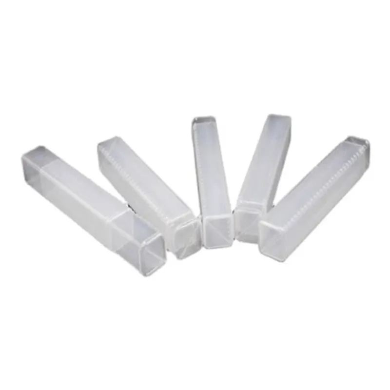 

100-200pcs 12x120mm 14x200mm Plastic Injection Telescopic Packing Tube Square Telescopic Pack Tube For CNC End Mill Tool Packing