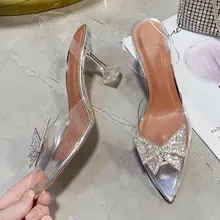 Korean PVC transparent sandals women's 2022 summer new fashion Baotou rhinestone bow word with high heels shoes woman sandals 
Korean PVC transparent sandals women's 2022 summer new fashion Baotou rhinestone bow word with high heels shoes woman sandals