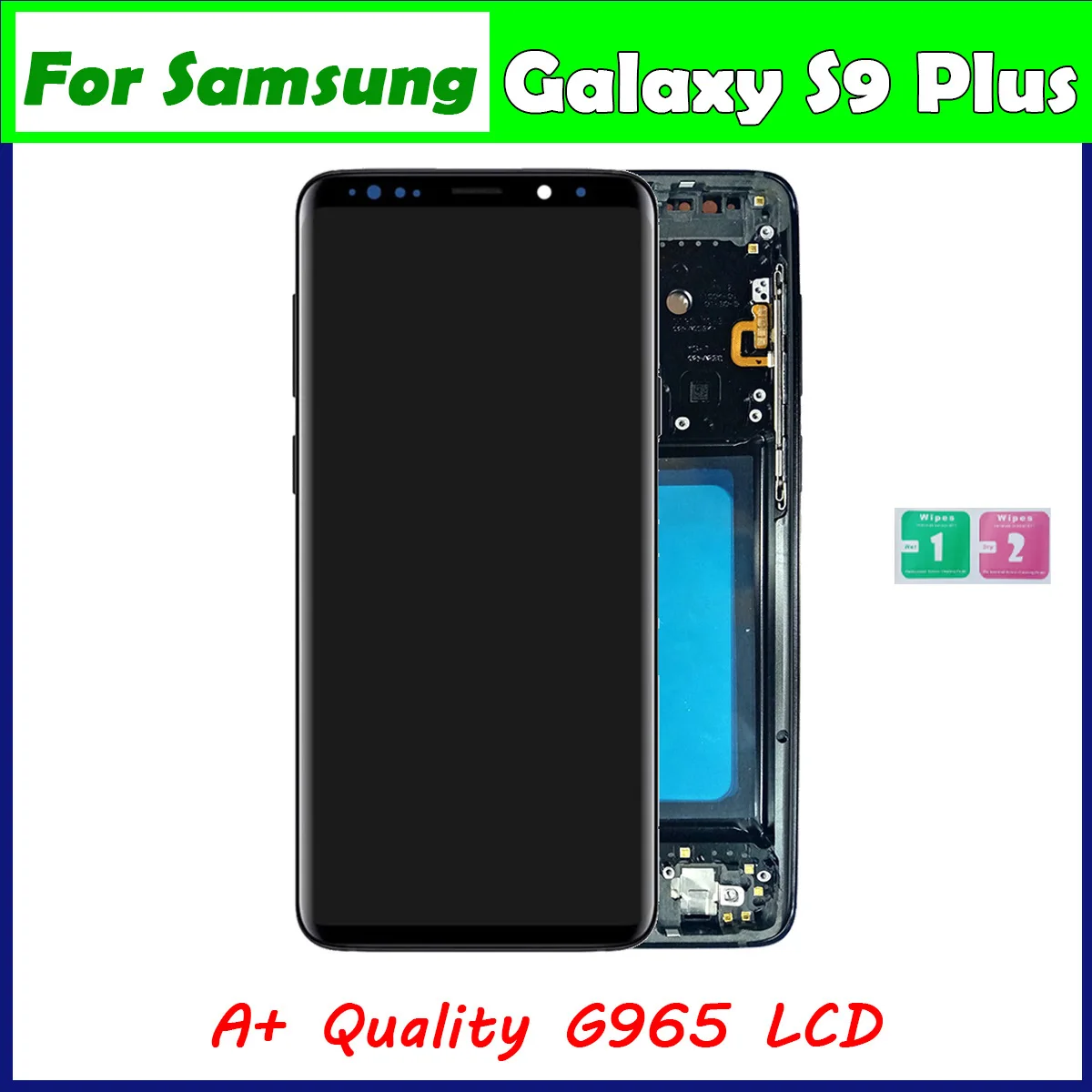 

Tested OLED For Samsung S9 Plus G965 G965F LCD Display Touch Screen with Frame, For Galaxy S9+ Display Replacement