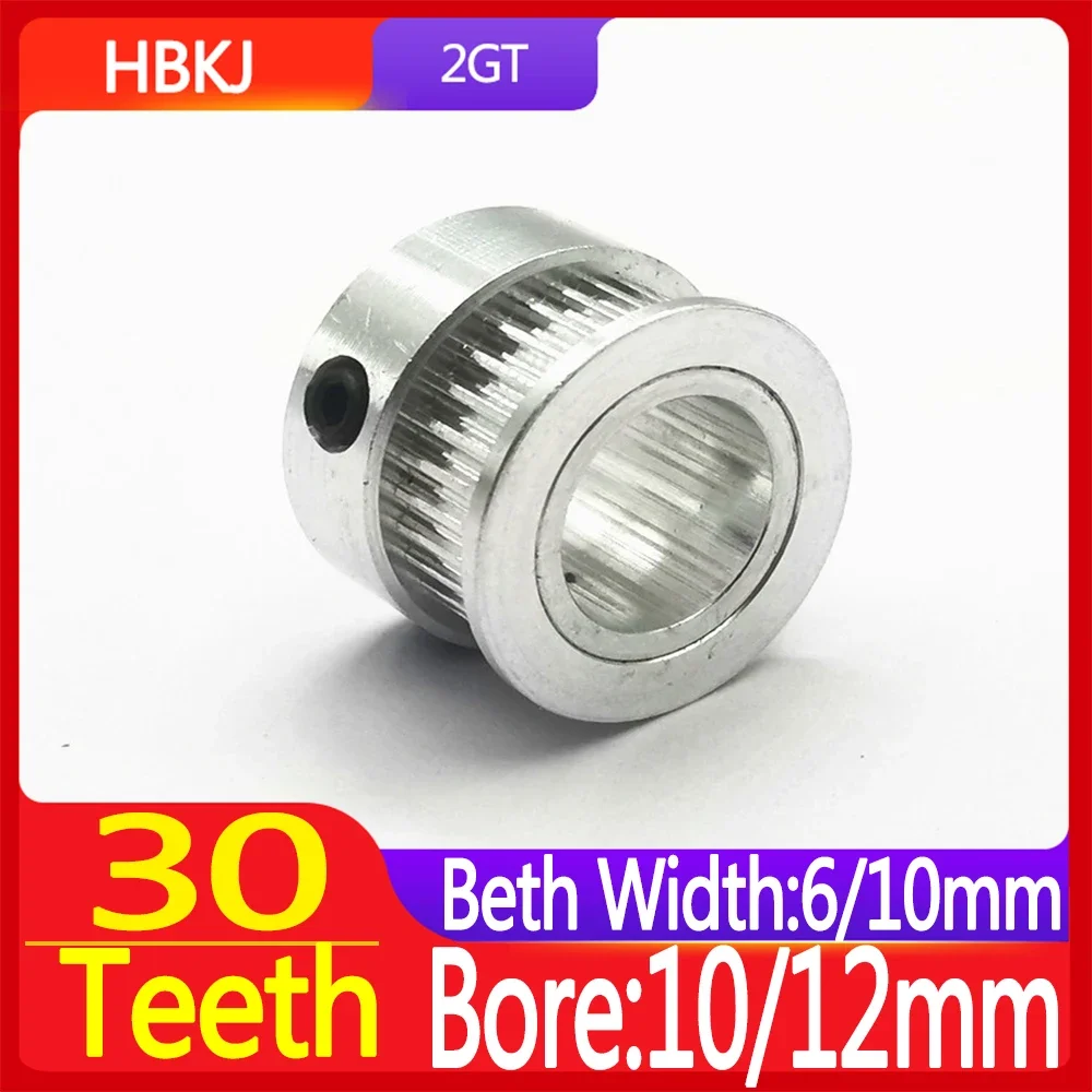 2GT 30 Teeth Aluminum Alloy Hole 10mm 12mm Belt Width 6mm 10mm Timing Pulley For 3D Printer GT2
2GT 30 Teeth Aluminum Alloy Hole 10mm 12mm Belt Width 6mm 10mm Timing Pulley For 3D Printer GT2