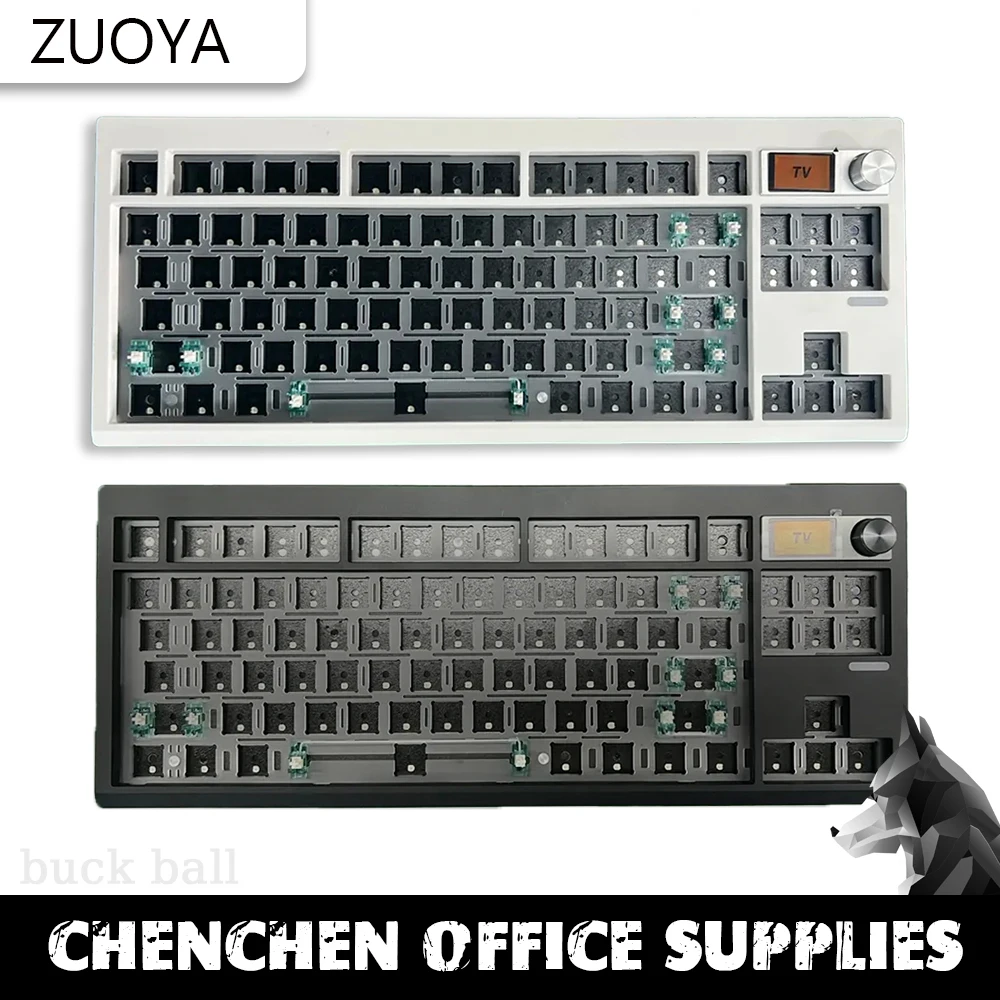 

Zuoya Gmk87 V2 Mechanical Keyboard Wireless Bluetooth Kit With Knobs 3-Mode Keyboards Customization Gasket Gaming Keyboard Gift