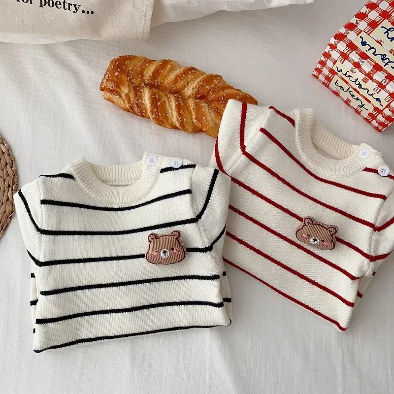2023 Autumn Newborn Baby Knitwear Romper 0-2Years Boy Girl Long Sleeve O-Neck Striped Sweater Jumpsuit Warm Winter Clothes
2023 Autumn Newborn Baby Knitwear Romper 0-2Years Boy Girl Long Sleeve O-Neck Striped Sweater Jumpsuit Warm Winter Clothes