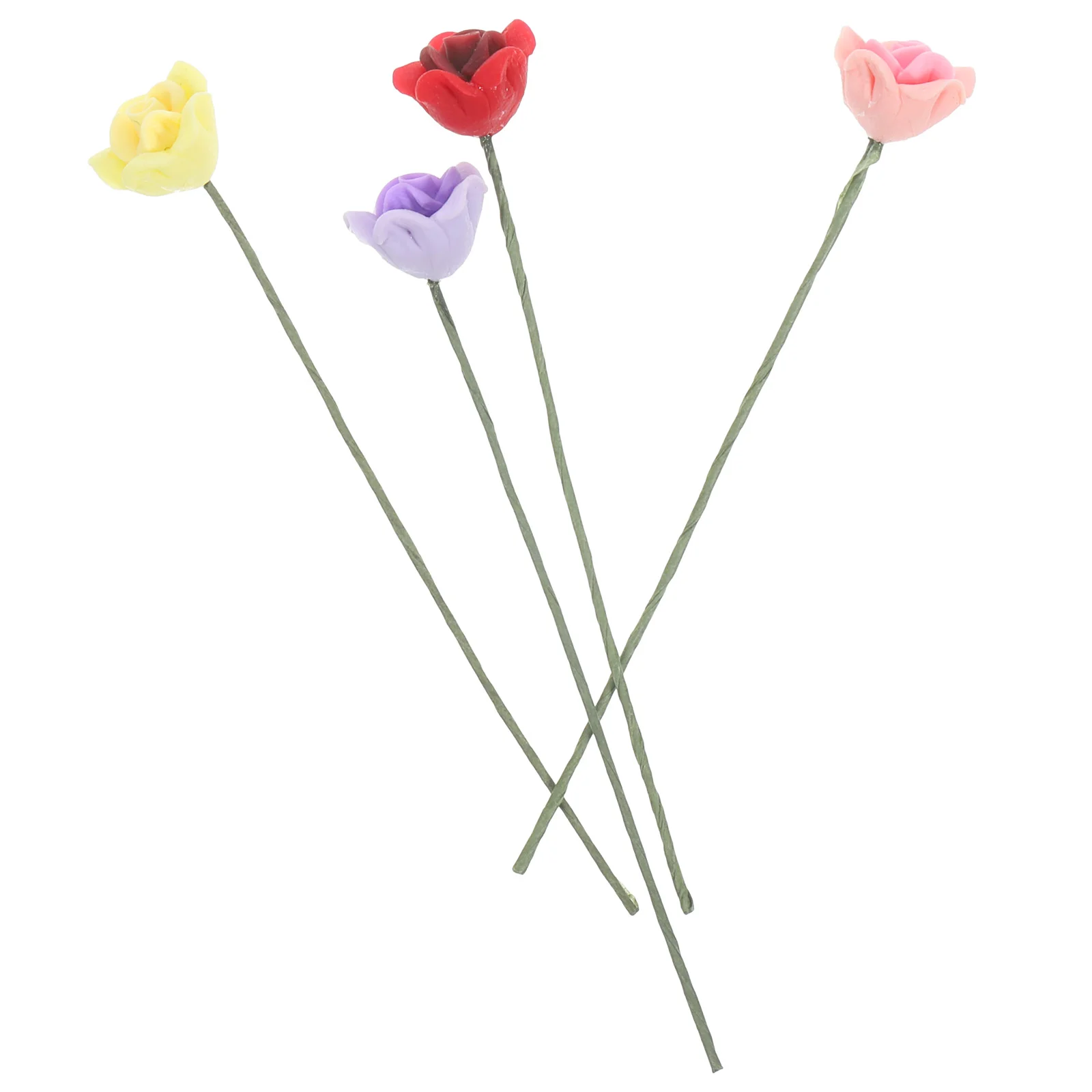 4pcs Mini Flowers Miniature Rose Flower Model Artificial Flower Model Mini House Supply
4pcs Mini Flowers Miniature Rose Flower Model Artificial Flower Model Mini House Supply
