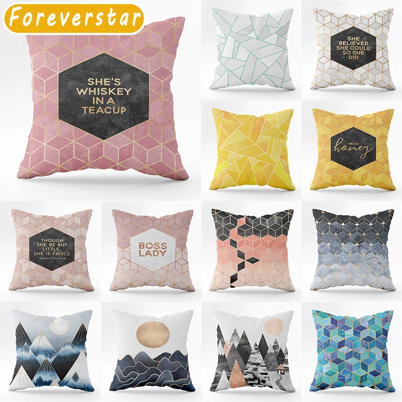 Geometric Pattern Decorative Pillow Case Polyester Cushion Cover 45x45cm Throw Pillow Cover Sofa Decoration Pillow Cover Cojines
Geometric Pattern Decorative Pillow Case Polyester Cushion Cover 45x45cm Throw Pillow Cover Sofa Decoration Pillow Cover Cojines
